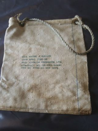 Antique 2 Gallon Canvas Water Bag