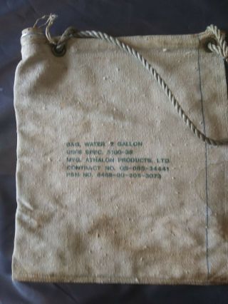 Antique 2 Gallon Canvas Water Bag 3