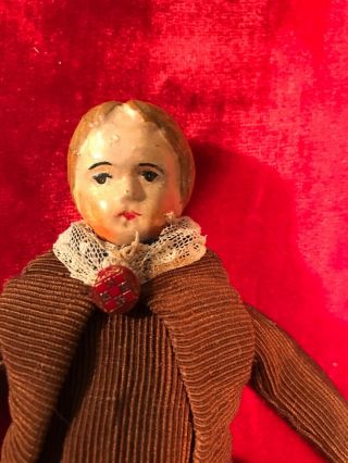Antique Clay Chalk Hand Painted 9” Doll 2