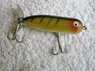Rare Old Heddon Baby Torpedo Topwater Prop Lure Lures Perch Scale 2