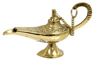 Brass Aladdin Genie Lamps Incense Burners Decorative Christmas Gift Chirag Lamp