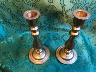 BRASS CANDLESTICKS CANDLE HOLDERS 19 cm 2