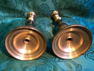 BRASS CANDLESTICKS CANDLE HOLDERS 19 cm 3