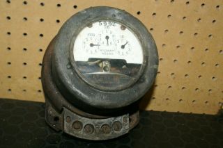 Vintage Antique General Electric I - 10 Kilowatt Hour Meter 3 Dial 5992