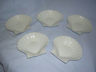 Antique / Vintage F.  R.  G.  Limoges France Seashell Nut Plates (5 - Plates)