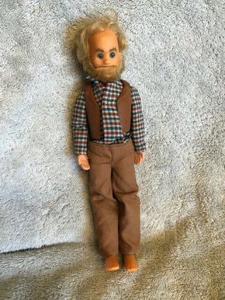 Vintage 1973 Mattel The Sunshine Family Gray Headed Grandpa Doll
