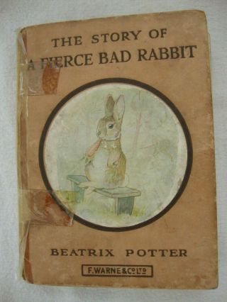 Antique Antiquarian Hardback Book Story Of The Fierce Bad Rabbit Beatrix Potter