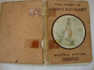ANTIQUE ANTIQUARIAN HARDBACK BOOK STORY OF THE FIERCE BAD RABBIT BEATRIX POTTER 3