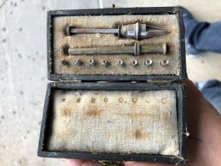 Antique Watchmaker Apprentice Tool Set Kit In Vintage Case - Watch Repair (002