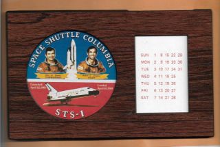 Shuttle Columbia Sts - 1 Young - Crippen Permanent Calendar Vintage Rare