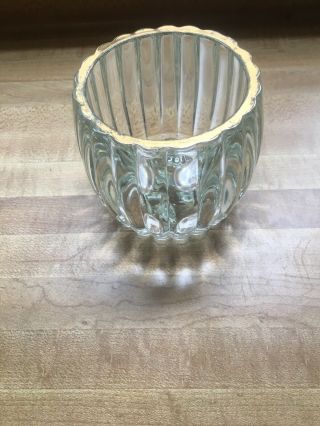 Vintage Crystal Cut Glass Sugar Bowl With Lid With Gold Trim 1920 - 30’s 6
