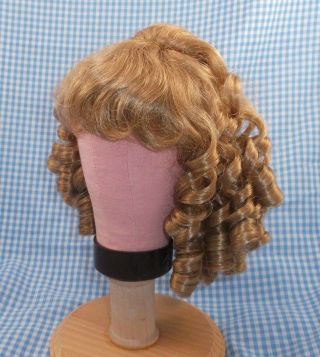 VINTAGE BLONDE curly with Bangs DOLL WIG sz 7 TALLINAS 2