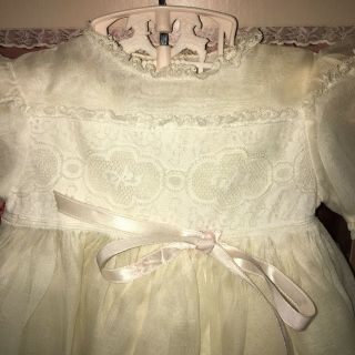 Antique/Vintage Dress with Slip for for Med/Large Doll 2
