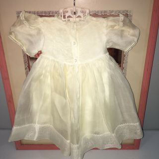 Antique/Vintage Dress with Slip for for Med/Large Doll 5