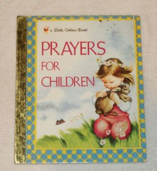 Prayers For Children Little Golden Book 1974 Vintage 2nd Edition Print