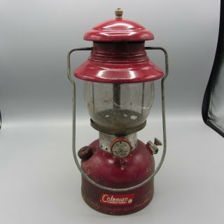 Vintage Coleman Red Lantern / Single Mantle Gas - Model 200a / As - Is