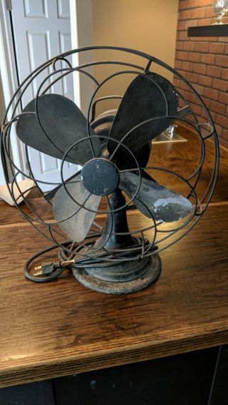 Antique Vintage Art Deco Machine Age Atomic Table Fan Sorta 12