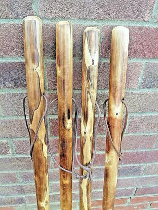 Hiking Walking Sticks Cane Solid Thick Chestnut Wood Rustic Walking Stick 47 "