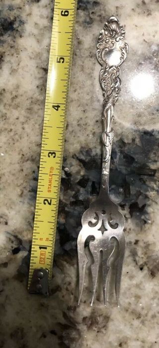Antique 19th Century Signed 1847 Rogers Bros Columbia Silver Plated Salad Fork