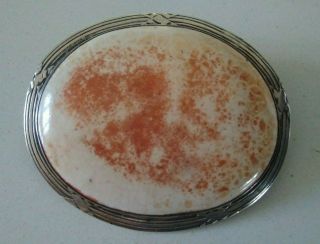 Antique Ruskin Brooch Unusual Colour Glaze,  Ruskide Mount
