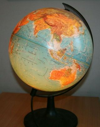 Vintage Scan Globe A/s Denmark Edition 1990 Gb Lights Up Approx 14 " Tall