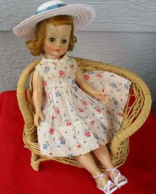 1950 ' S Vintage Madame Alexander CISSETTE Doll With Dress,  Hat,  Shoes,  & Panties 4