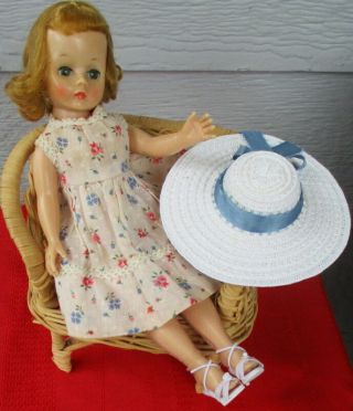 1950 ' S Vintage Madame Alexander CISSETTE Doll With Dress,  Hat,  Shoes,  & Panties 5