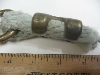 Vintage Brass Swivel Eye Snap Hook Clip Spring Loaded With Brass Rope Clamp 3
