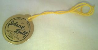 Vintage Ideal Doll Novelty & Toy Co.  Paper Hang Tag Exc.  $6.  99