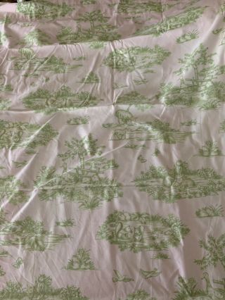 Vtg Pottery Barn Kids Pink Gingham Green Drape Panel Pink 44 X 96 French Country