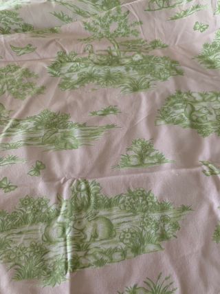 VTG Pottery Barn Kids Pink Gingham Green Drape Panel Pink 44 x 96 French Country 4