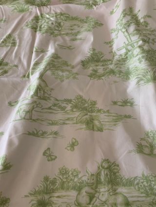 VTG Pottery Barn Kids Pink Gingham Green Drape Panel Pink 44 x 96 French Country 5
