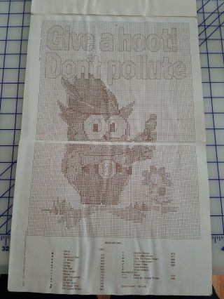 Vintage Cross Stitch Design Smokey Bear Woodsy Owl 5