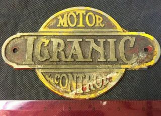 Fantastic Igranic Motor Control Electrical Advertising Sign (D8) 3