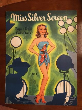 1946 " Miss Silver Screen " Paper Dolls - Uncut -