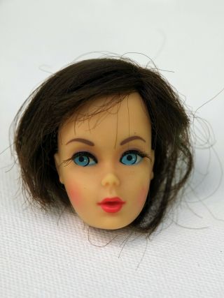 Vintage Mod Hair Fair Barbie Doll Head Only High Color Side Glancing