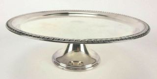 Wm Rogers Silver Plate Cake Stand 842 Pedestal 12.  5 "