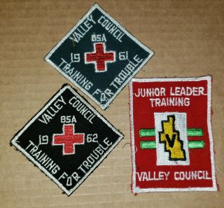 Valley Council Event Patches Jr.  Ldr.  Training And 2 1960s First Aid Meets.