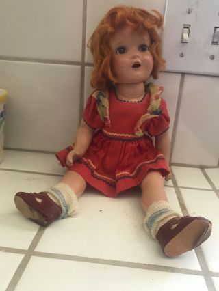 16 " Antique Doll With Movable Arms,  Legs And Neck.  Eyes Open And Close.