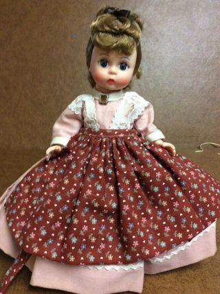 Vintage Madame Alexander Doll Tag Dress Meg 7.  5” H