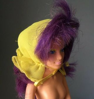 Jem Doll Clothes Up Rockin Flip Side Yellow Kerchief Hood Only Vintage