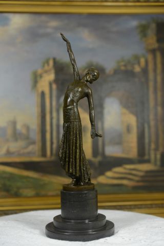 Bronze Art Deco Dancer Egyptian Dancer " Footsteps ",  Signed: D.  H.  Chiparus