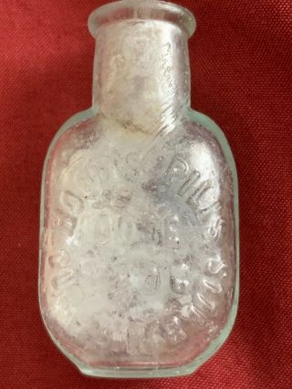 Antique Medicine Bottle Hoods Pills Cure Liver Ills Ci Hood & Co Lowell Mass Usa
