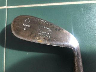 Antique Hickory Golf Club A Special 4 Iron Made For Tom Fernie Of Turnberry Gc