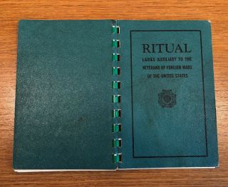 1961 Ritual Ladies Auxiliary To The Veterans Of Foreign Wars Vfw Booklet