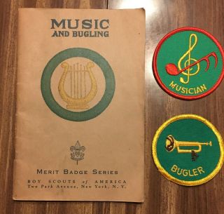 Vintage “music And Bugling” Merit Badge Book 1938 Boy Scouts Of America