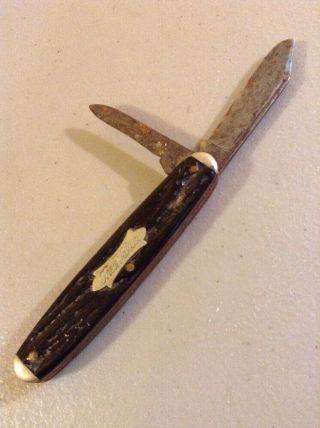 Antique Folding Pocket Knife Hibbard Spencer Bartlett True Value Hardware