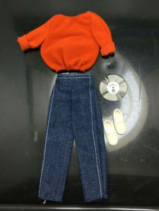 1979 Mattel Skipper Doll Fashion Collectibles Outfit 1384 Red Sweater & Jeans