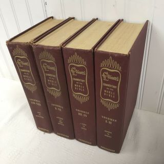 Vintage Ellicott’s Commentary On The Whole Bible Complete 4 Vol.  Set (1959)