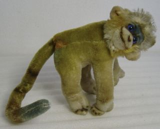 Cute Vintage 50s/60s Steiff Mohair Mungo Monkey With Long Tail